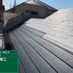 大阪府高槻市　屋根重ね葺き工事（カバー工法）福泉工業シルキーG2金属瓦本体施工